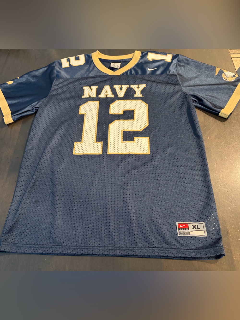 Nike NAVY Rodger Staubach NCAA Football Jersey Youth Size XL